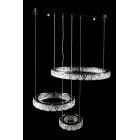 Світлодіодна люстра Splendid Ray L51007/50+35+20L/3 LED з кришталем, хром, 100 Вт, з пультом і димером
