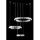 Світлодіодна люстра Splendid Ray L51007/50+35+20L/3 LED з кришталем, хром, 100 Вт, з пультом і димером