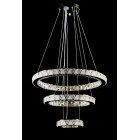 Світлодіодна люстра Splendid Ray L51007/60+40+20/3 LED з кришталем, хром, 100 Вт, з пультом і димером Світлодіодна люстра Splendid Ray L51007/60+40+20/3 LED з кришталем, хром, 100 Вт, з пультом і димером