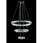 Світлодіодна люстра Splendid Ray L40802/60+40+20/3 LED з кришталем, хром, 100 Вт, з пультом і димером