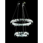 Світлодіодна люстра Splendid Ray L40802/480+320/2 LED з кришталем, хром, 80 Вт, з пультом і димером Світлодіодна люстра Splendid Ray L40802/480+320/2 LED з кришталем, хром, 80 Вт, з пультом і димером