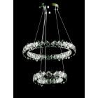 Світлодіодна люстра Splendid Ray L40802/480+320/2 LED з кришталем, хром, 80 Вт, з пультом і димером Світлодіодна люстра Splendid Ray L40802/480+320/2 LED з кришталем, хром, 80 Вт, з пультом і димером
