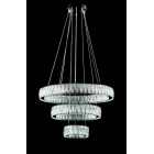 Світлодіодна люстра Splendid Ray L50804/600+400+200/3 LED (CH) з кришталем, хром, 100 Вт, з пультом і димером