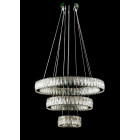 Світлодіодна люстра Splendid Ray L50804/600+400+200/3 LED (CH) з кришталем, хром, 100 Вт, з пультом і димером