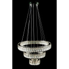 Світлодіодна люстра Splendid Ray L50804/600+400+200/3 LED (CH) з кришталем, хром, 100 Вт, з пультом і димером