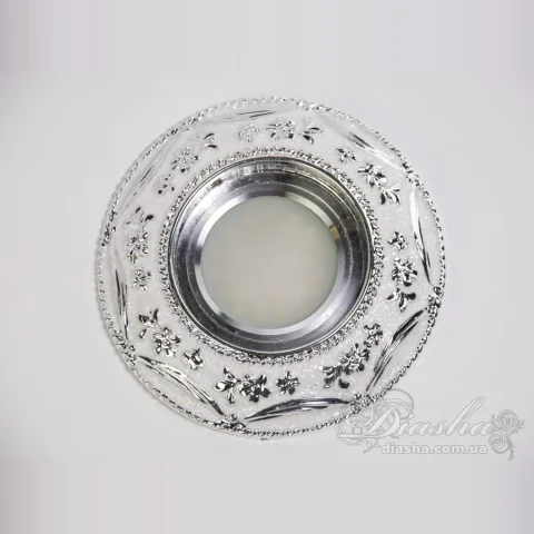 Точковий гіпсовий світильник Diasha 3191CH MR16, 40W, діаметр 11 см, металевий каркас, сучасний стиль, IP20