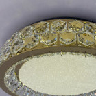 Стильна стельова LED-люстра з кришталем для спальні Linisoln 3218-500 FG золото 140 Вт 50 см до 18 м2
