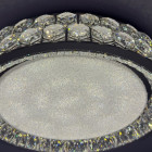 Сучасна стельова LED-люстра з кришталем для вітальні Linisoln 3218-600 CH хром 160 Вт 60 см до 22 м2
