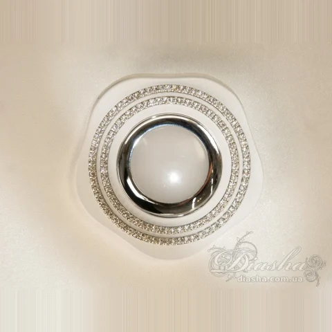 Точковий світильник вбудований Diasha 328WH MR16, 50W, білий, кристали, сучасний стиль