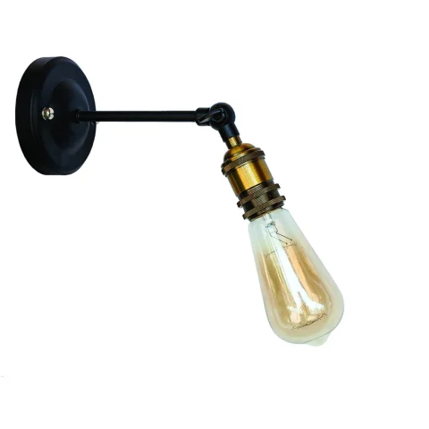 Бра настінне Levistella 752WC1402-1, E27, 60W, чорний метал, золотий патрон