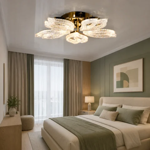 Світлодіодна люстра Splendid Ray L1707/5 LED (FGD), золото, білий, 120 Вт, від 10-18 м²
