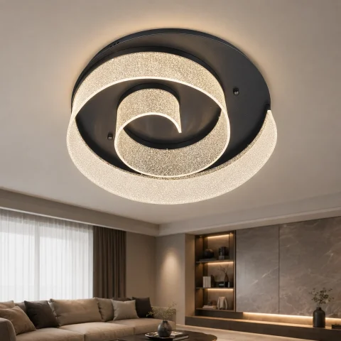 Світлодіодна люстра стельова Artlight 46112/500C-BK, 48 Вт, чорна