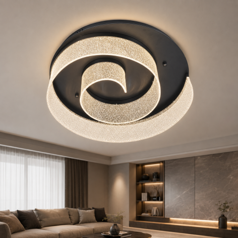 Світлодіодна люстра стельова Artlight 46112/500C-BK, 48 Вт, чорна