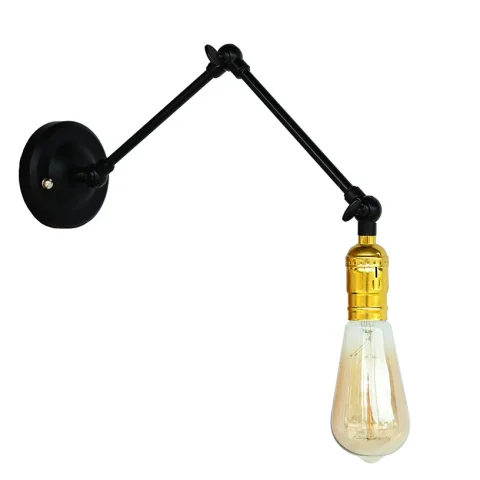 Бра настенное Levistella 752WZ3302-1, E27, 60W, черный с золотым патроном