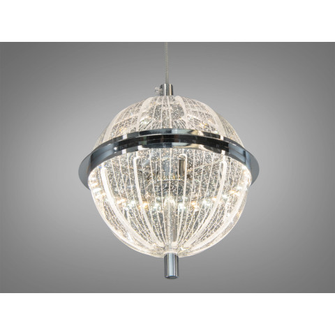 Одинарний LED-підвіс Diasha 5030/1CH сфера хром 14 Вт кришталь