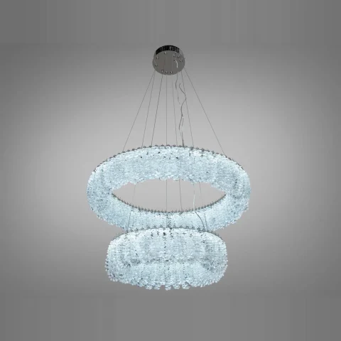 Підвісна люстра Diasha 505-600+400CH LED двоярусна кришталева з регулюванням висоти та пультом, діаметр 60 см Підвісна люстра Diasha 505-600+400CH LED двоярусна кришталева з регулюванням висоти та пультом, діаметр 60 см