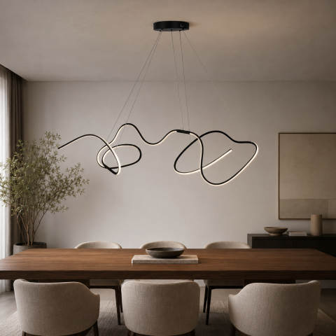 Світлодіодна люстра підвісна Artlight 51020S-BK, 78 Вт, чорна Світлодіодна люстра підвісна Artlight 51020S-BK, 78 Вт, чорна