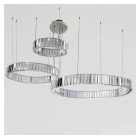 Світлодіодна підвісна люстра Artlight 510578/30+50+70CH з трьома кільцями, 103 Вт, хром