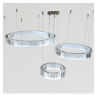 Світлодіодна підвісна люстра Artlight 510578/30+50+70CH з трьома кільцями, 103 Вт, хром
