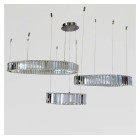 Світлодіодна підвісна люстра Artlight 510578/30+50+70CH з трьома кільцями, 103 Вт, хром