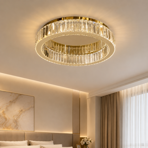 Світлодіодна люстра стельова Artlight 510578/50GD, 36 Вт, золото