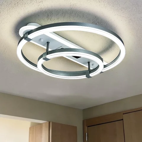 Сучасна LED-люстра кільця Diasha 5141/500+300GR 88W, 4840 lm, 56×50 см