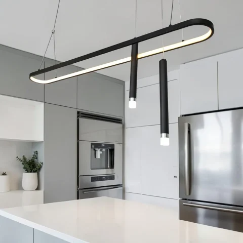 Люстра підвісна LED Diasha 5221B/1200BK чорна овальна 57 Вт Люстра підвісна LED Diasha 5221B/1200BK чорна овальна 57 Вт
