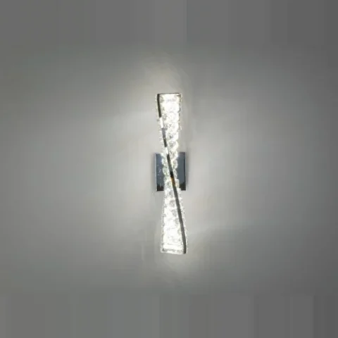 Настінний LED світильник Linisoln 531-400B кришталевий 40 см сріблястий, 3 режими
