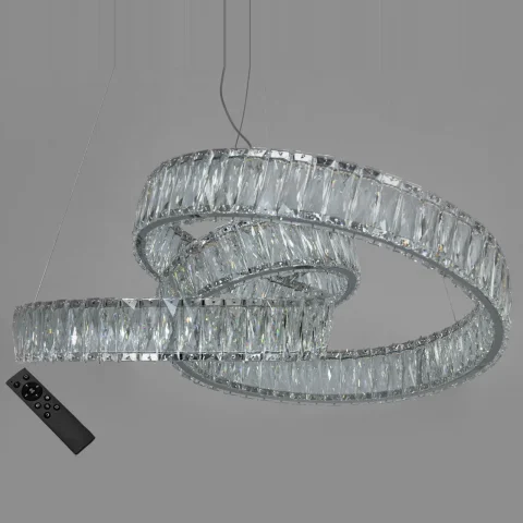 Люстра LED Diasha 531/600CH 80W хром кристалічна, 115 см, діаметр 65 см