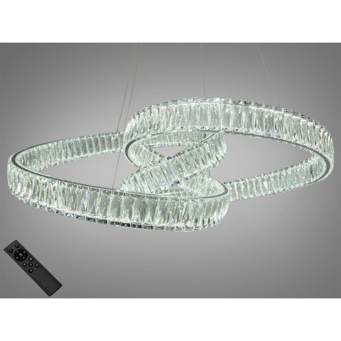 Світильник підвісний LED Diasha 531/800CH 175W, регульована висота 60-145 см, кришталь, для вітальні, спальні, кухні