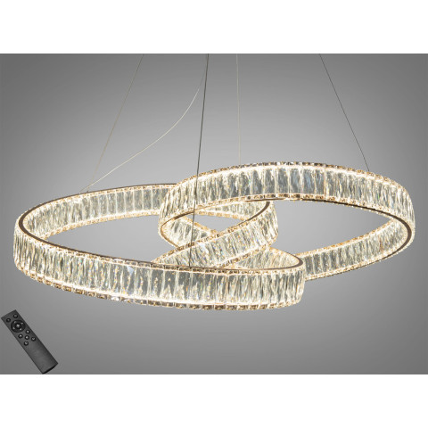 Люстра світлодіодна Diasha 531/800G 175W, регульована, висота 145 см, кришталь, сучасний стиль для вітальні, спальні, офісу