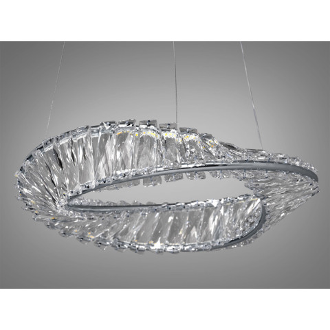Люстра стельова LED Diasha 548/400CH, 45W, хром, діаметр 36 см, висота 95 см, сучасний стиль для дому