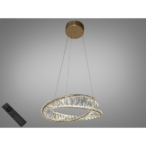 Люстра дизайнерська кристалічна Diasha 548/400G, 45W, золото, висота 95 см, діаметр 36 см, сучасний стиль для дому