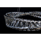 Підвісна LED-люстра кільце Linisoln 548-500 CH 55W, діаметр 50 см, метал і кришталь