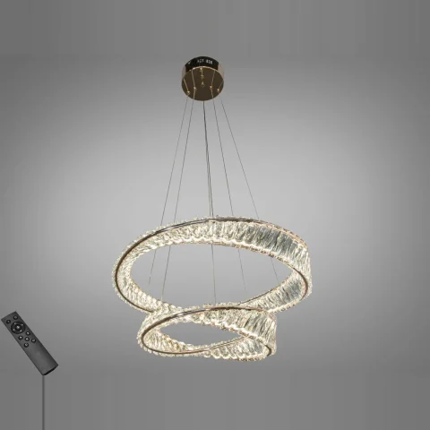 Підвісний світильник LED Diasha 548/600+400G 110Вт, 6050лм, золото