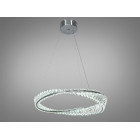 Люстра стельова LED Diasha 548/600CH Crystal 72W, хром, сучасний стиль, висота 115 см, діаметр 60 см