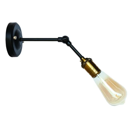 Бра настінне Levistella 752WH1703-1, E27, 60W, чорне з золотим патроном