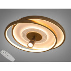 Сучасна LED-люстра Diasha 5532WH+G dimmer білий + золото, 66 Вт, з пультом і димером, 46 см