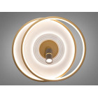 Сучасна LED-люстра Diasha 5532WH+G dimmer білий + золото, 66 Вт, з пультом і димером, 46 см