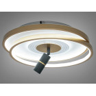 Сучасна LED-люстра Diasha 5532WH+G dimmer білий + золото, 66 Вт, з пультом і димером, 46 см