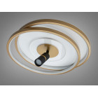 Сучасна LED-люстра Diasha 5532WH+G dimmer білий + золото, 66 Вт, з пультом і димером, 46 см