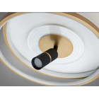 Сучасна LED-люстра Diasha 5532WH+G dimmer білий + золото, 66 Вт, з пультом і димером, 46 см