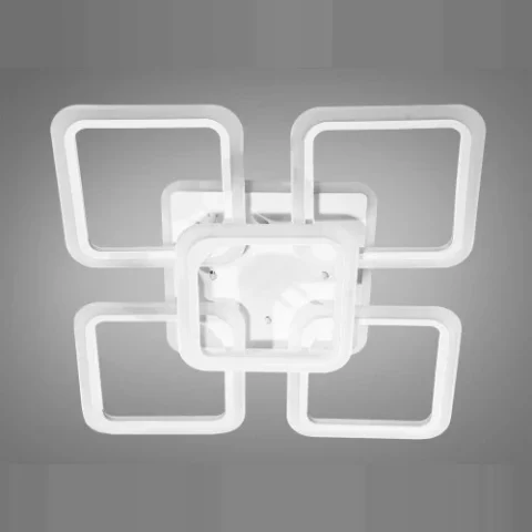 Люстра Linisoln 5588-4+1 WH LED-3 LED с пультом, белая/черная, 105 Вт, 3 режима
