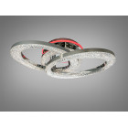 Сучасна стельова LED-люстра Diasha 5607/3L HR хром, кільця, 82W, 70 см, 13-20m2 Сучасна стельова LED-люстра Diasha 5607/3L HR хром, кільця, 82W, 70 см, 13-20m2