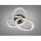 Сучасна стельова LED-люстра Diasha 5607/3L HR хром, кільця, 82W, 70 см, 13-20m2 Сучасна стельова LED-люстра Diasha 5607/3L HR хром, кільця, 82W, 70 см, 13-20m2