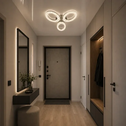 Современная потолочная LED люстра Diasha 5607/3WH белая с пультом и димером, 33W, 50 см Современная потолочная LED люстра Diasha 5607/3WH белая с пультом и димером, 33W, 50 см