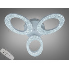 Сучасна стельова LED люстра Diasha 5607/3WH біла з пультом і димером 33W 50 см до 13 м2