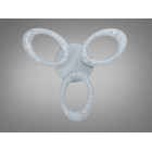Сучасна стельова LED люстра Diasha 5607/3WH біла з пультом і димером 33W 50 см до 13 м2