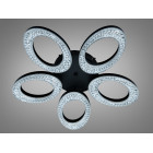 Сучасна стельова LED люстра Diasha 5607/5BK чорна з пультом 53W 56 см до 16 м2