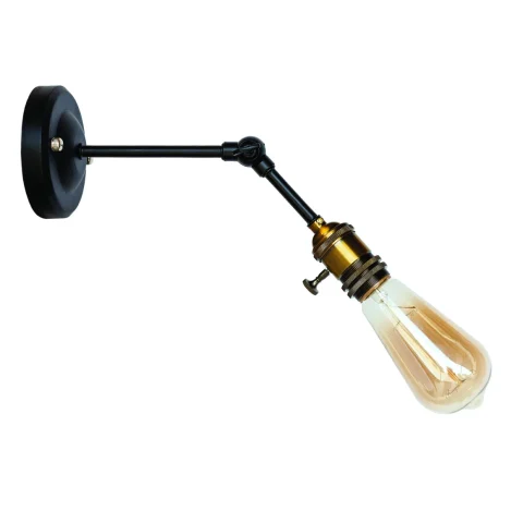 Бра Levistella 752WH1503-1, E27, 60W, чорне з золотим патроном, сучасний стиль
